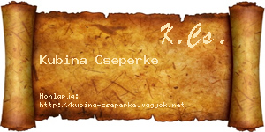 Kubina Cseperke névjegykártya